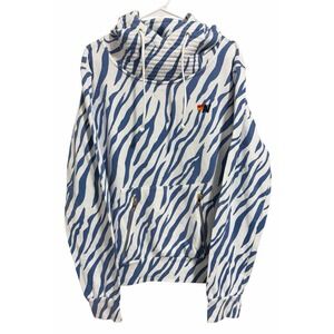 Aviator Nation Ninja Pullover Hoodie Blue Tiger Size XL